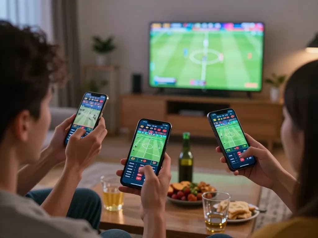 Engaging sports betting moment on mobile as users place wagers with dinamit4d's live odds