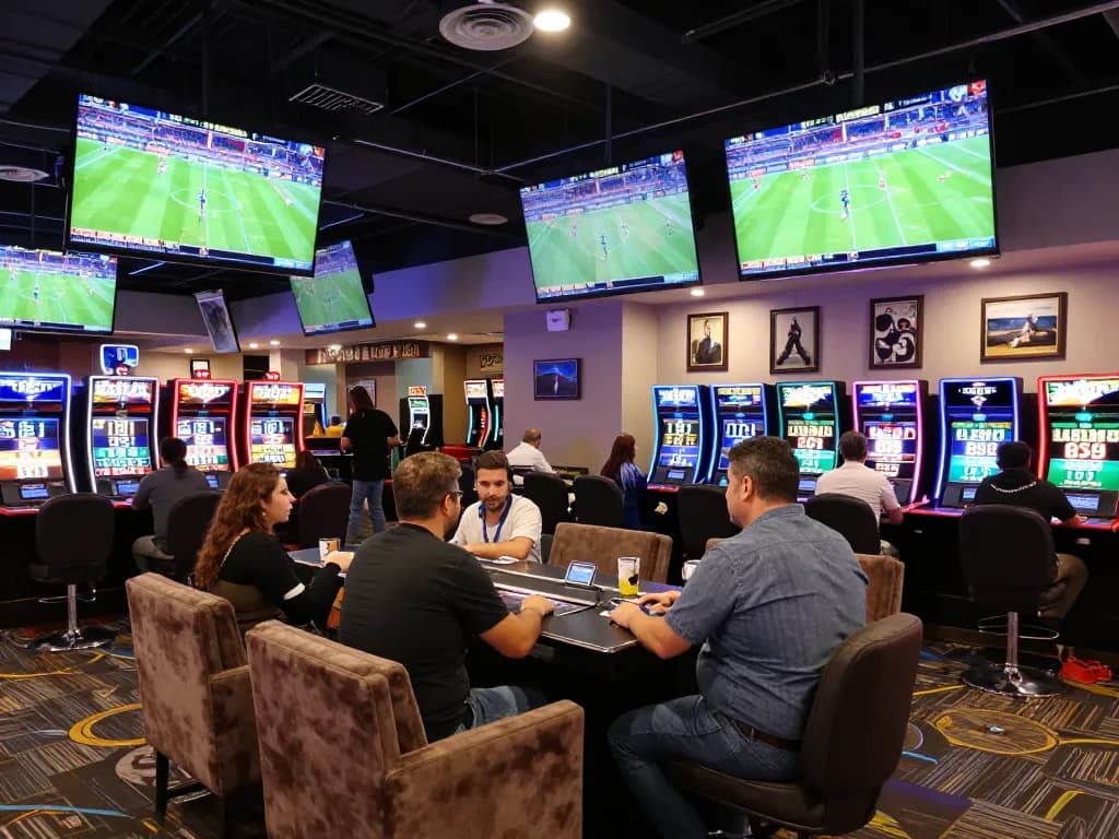 Place your bets in an energetic sports betting lounge while enjoying live coverage of events with cược thể thao options.
