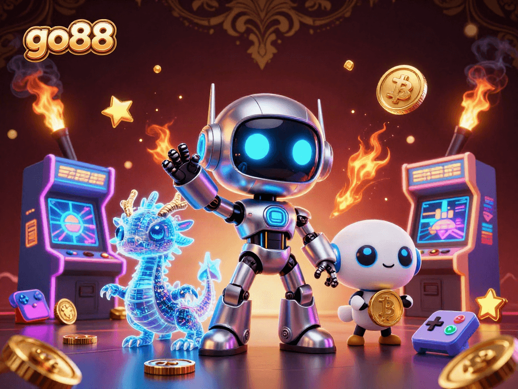 Engage in thrilling gameplay at go88 with dynamic 3D characters and vibrant casino elements.