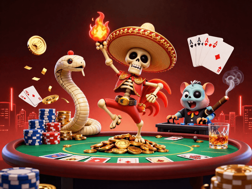 Experience thrilling gameplay with sga99 while a mariachi rooster leads a victory dance!