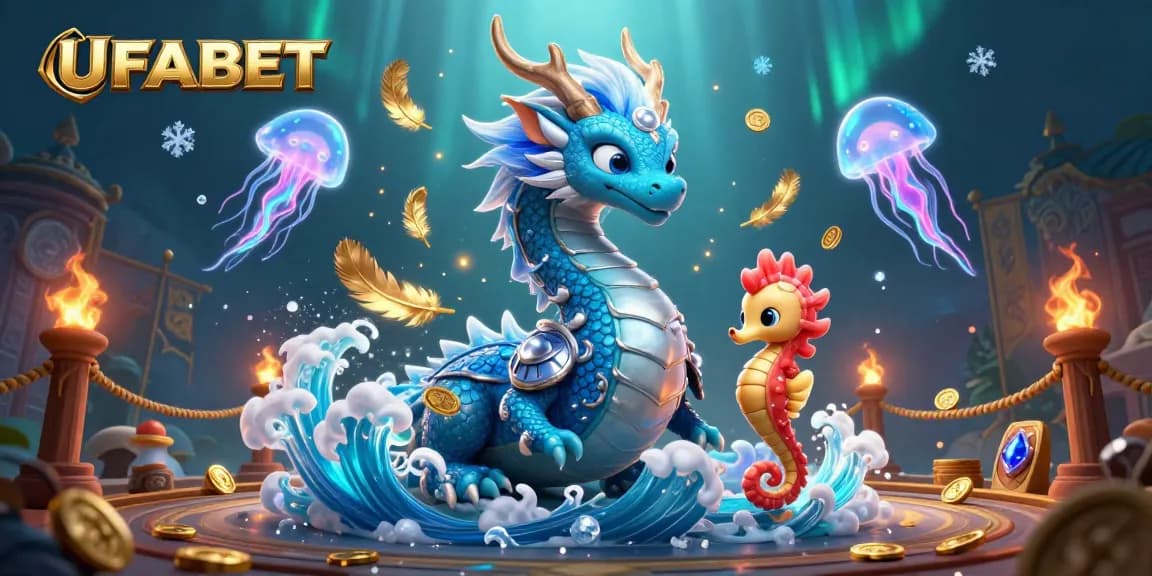 Experience thrilling gameplay at UFABET with a vibrant underwater casino scene filled with ocean creatures.