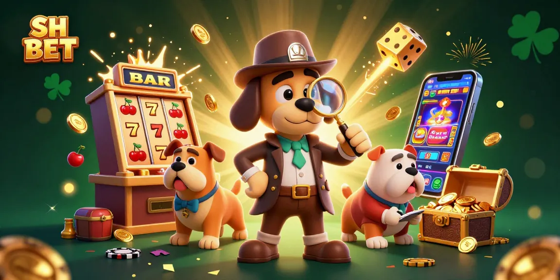 Win big with SH BET in a vibrant casino scene featuring characters and jackpots.