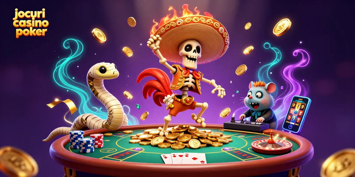 Joacă jocuri casino poker alături de personaje fantastice & simboluri norocoase!