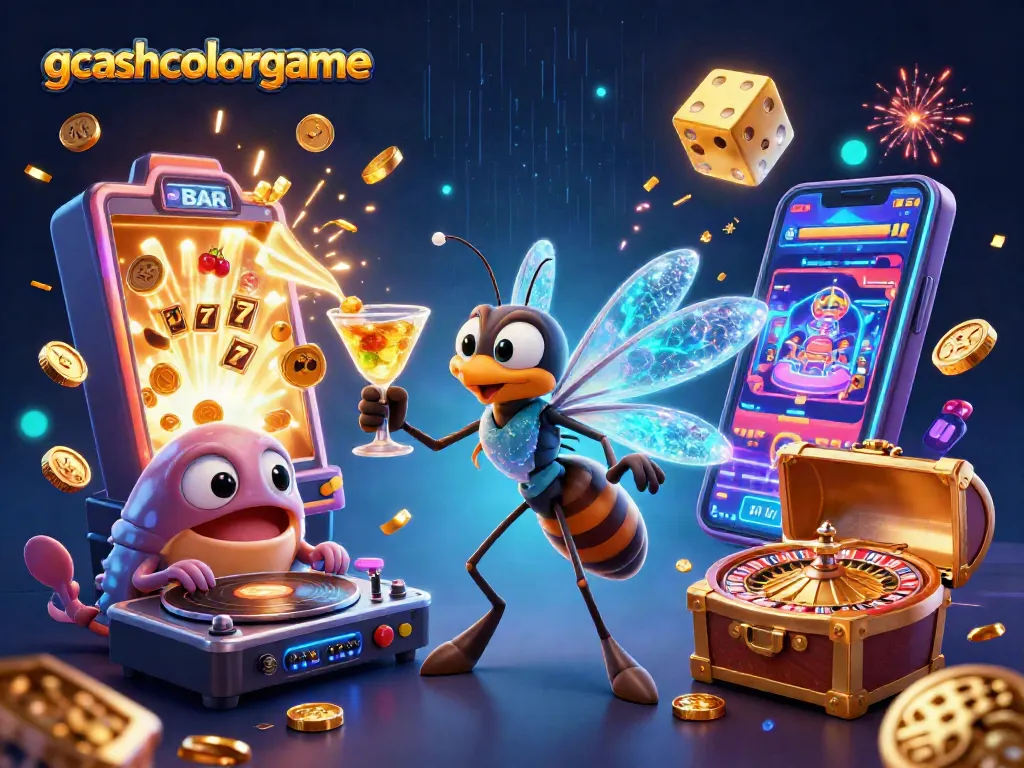 Experience gcashcolorgame with engaging 3D characters and vibrant casino elements.