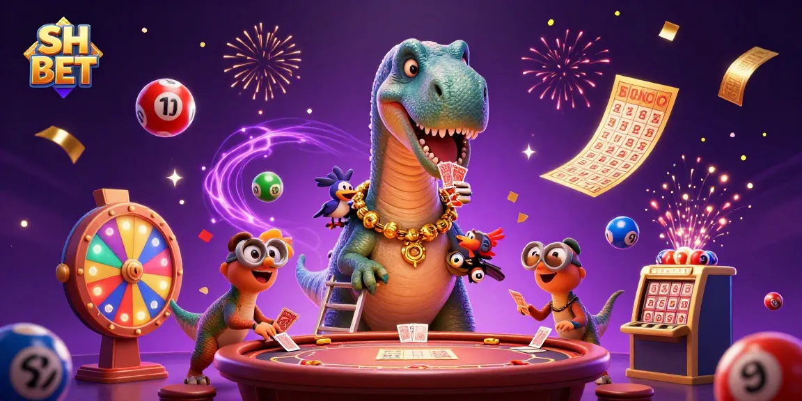 Experience the vibrant energy of SH BET with a 3D casino scene filled with playful characters and exciting gaming elements.