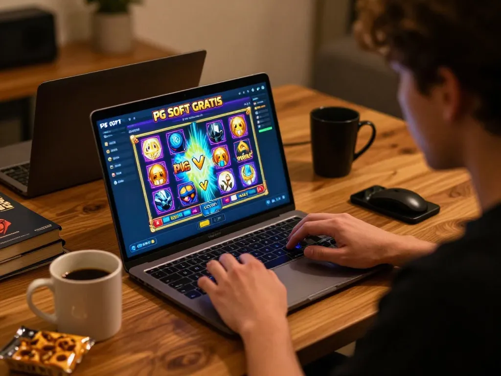 Terlibat dengan permainan slot online PG Soft Demo Gratis di laptop di rumah