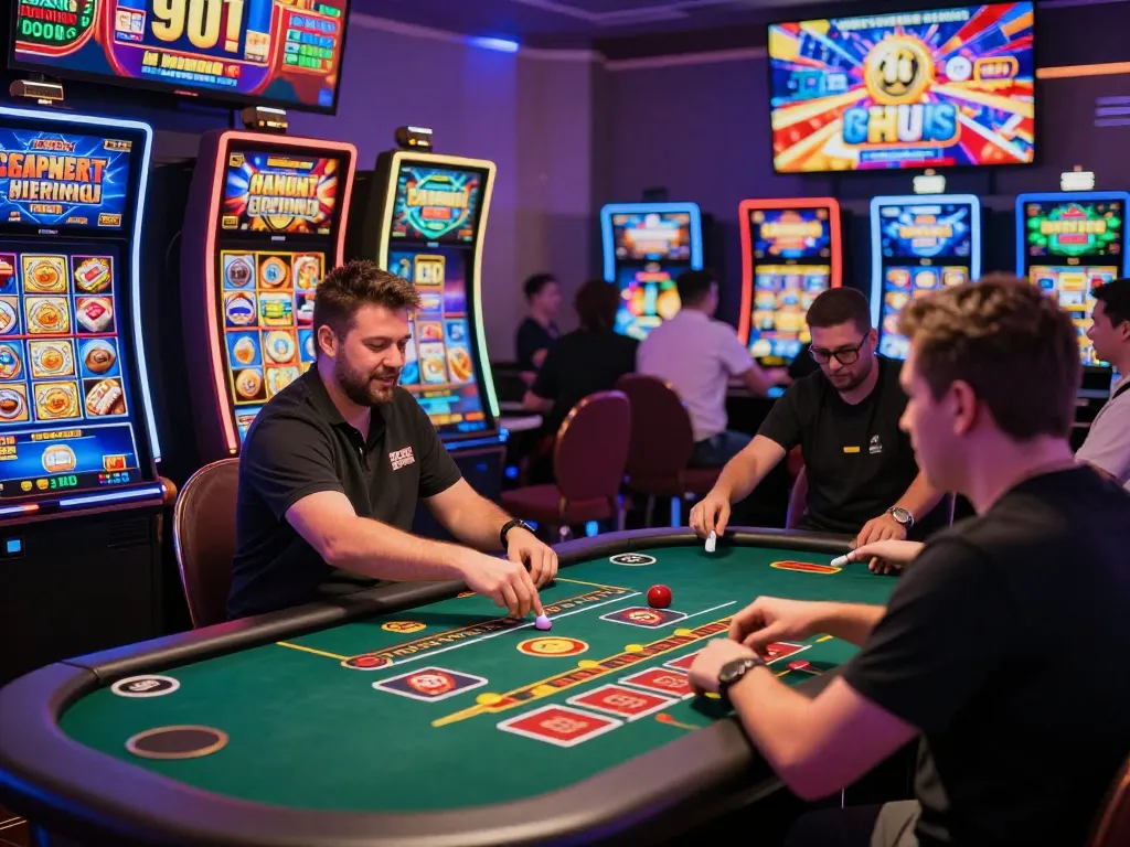 Engaging view of players at AF88 bet đăng nhập enjoying live casino games and vibrant slots.