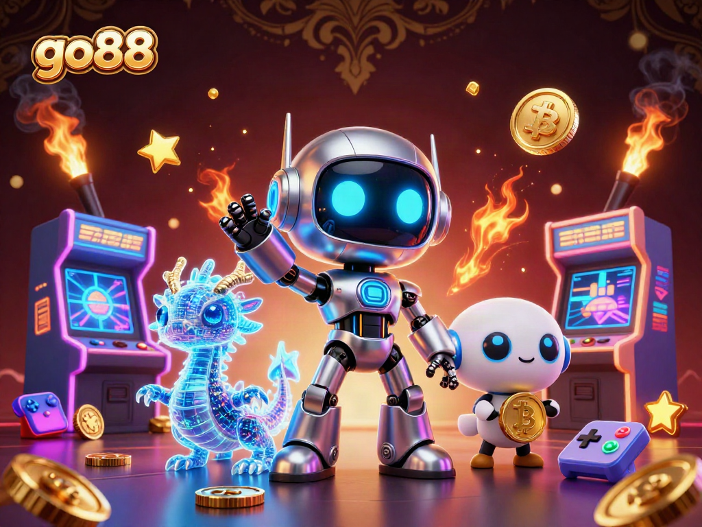 Engage in thrilling gameplay at go88 with dynamic 3D characters and vibrant casino elements.