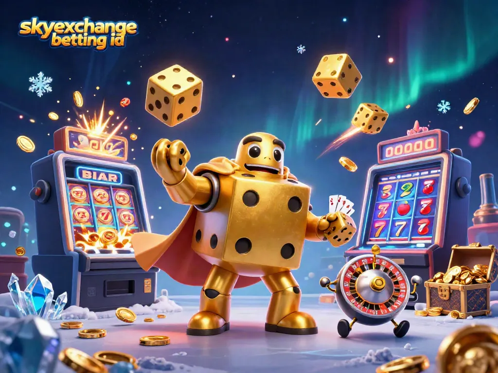 Experience exciting gameplay with skyexchange betting id in a colorful 3D casino scene filled with dynamic elements.