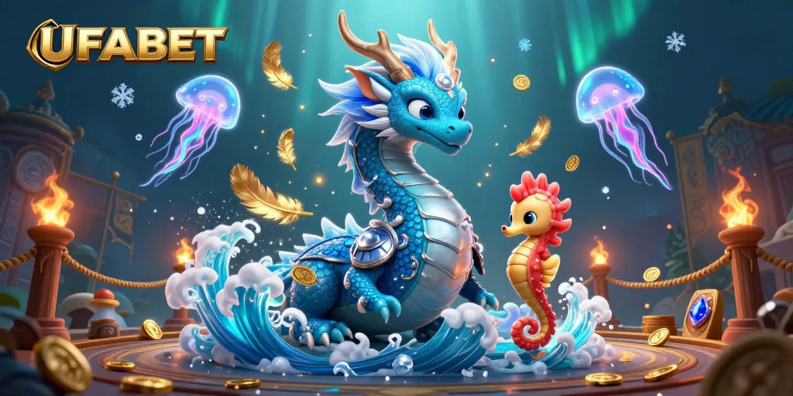 Experience thrilling gameplay at UFABET with a vibrant underwater casino scene filled with ocean creatures.
