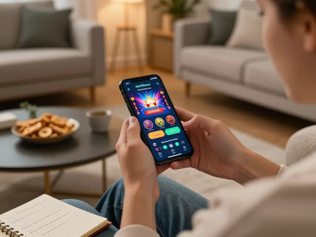 Play exciting games using the Jeetbuzz Download App on a smartphone for an engaging casino experience.