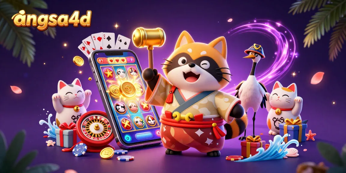 Play thrilling casino games with angsa4d featuring festive characters in a vibrant and engaging setting.