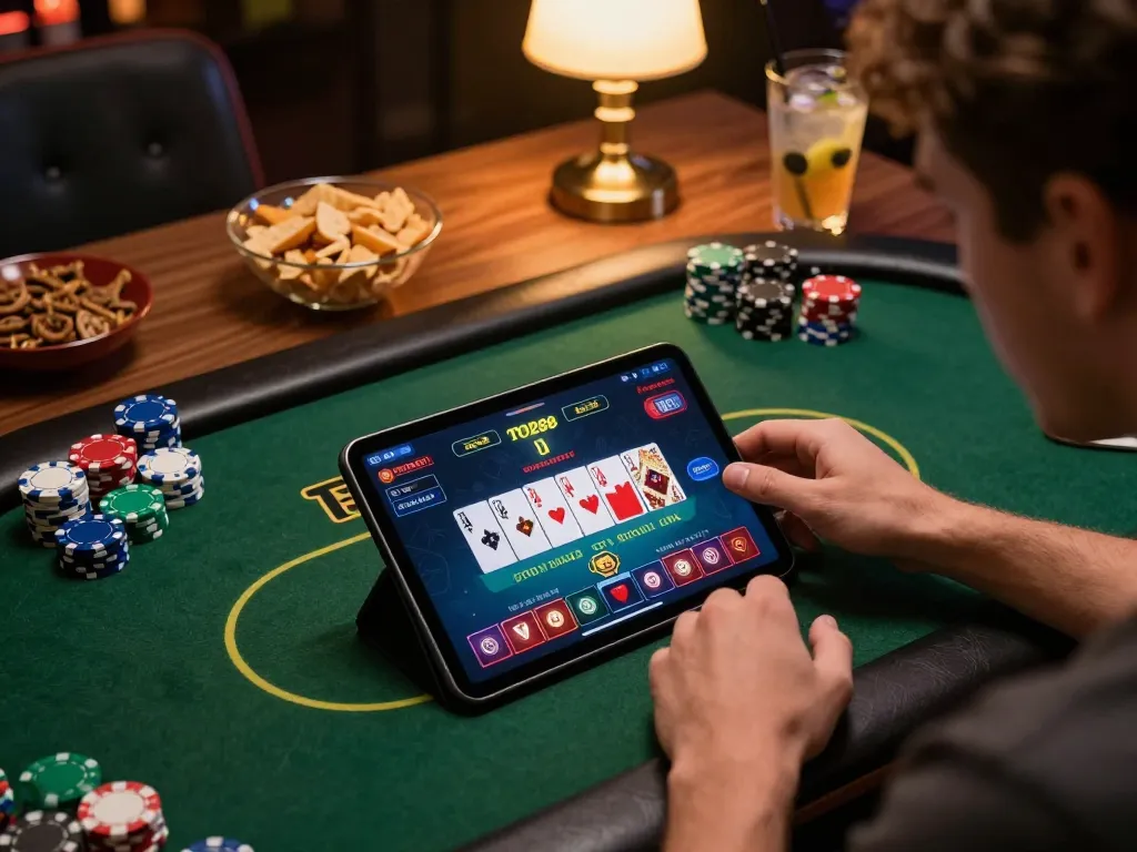 Engaging poker gameplay on TO288 platform, showcasing strategic betting actions.