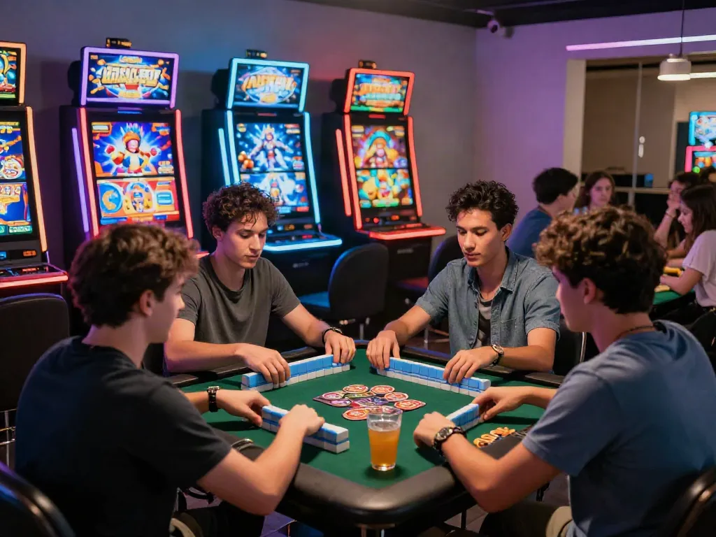 Pengguna bermain judi slot pragmatic gacor online dengan antusias di ruang permainan yang modern.