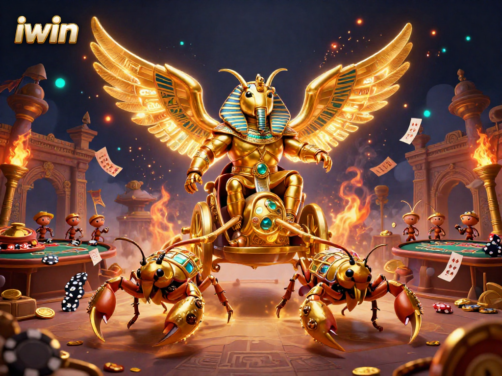 Experience iwin with a 3D live casino scene showcasing vibrant characters and thrilling gaming elements.