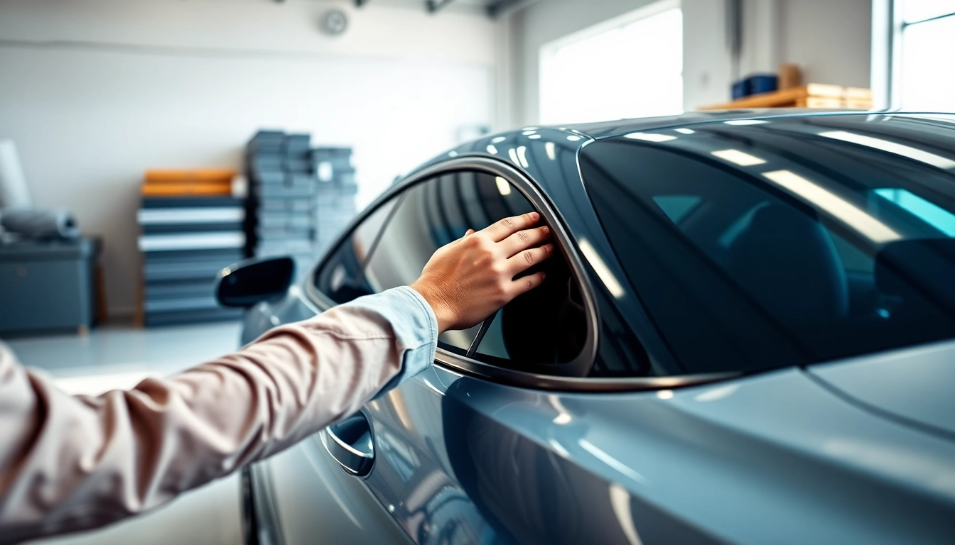 Enhance your vehicle's aesthetics with window tint near me applied by a skilled technician.