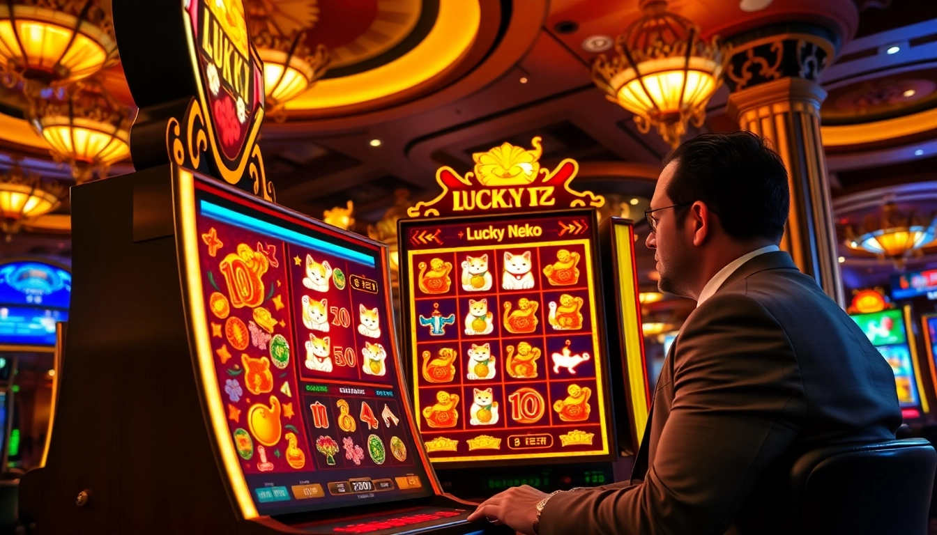 Experience the demo slot Lucky Neko with vibrant graphics and thrilling gameplay.