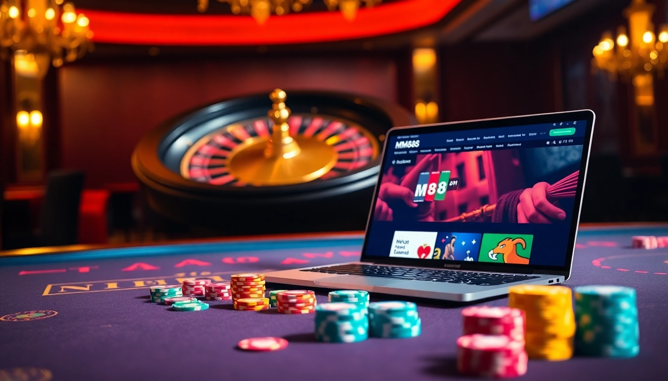 Experience the thrill of betting at link mm88's luxurious casino, featuring vibrant tables and exciting gameplay.