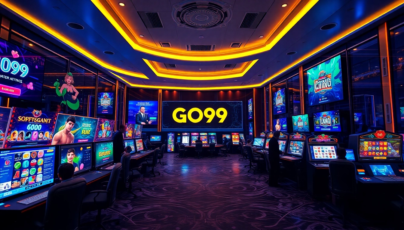 Engaging players at nhà cái go99 with a modern gaming interface and vibrant colors.