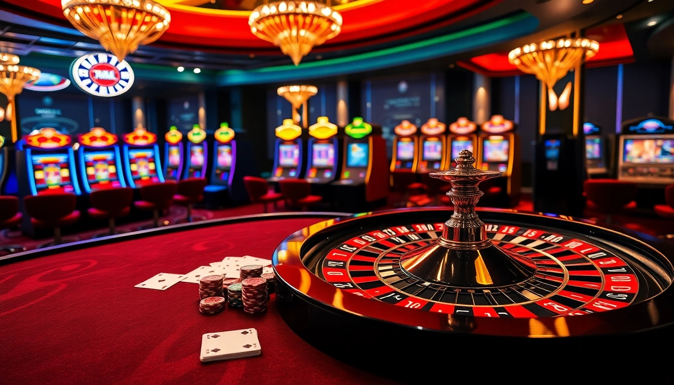 Experience the thrill of nhà cái rr88 with vibrant casino tables and dazzling gaming elements.