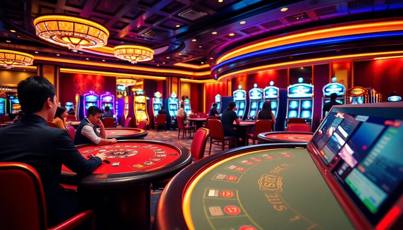 Experience the thrill and excitement of a Singapore Betting Site in a luxurious casino setting.