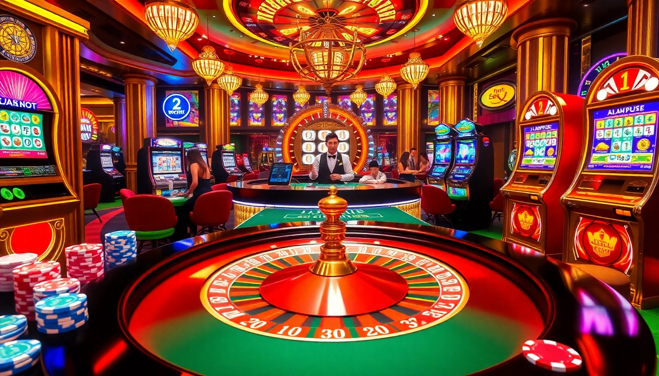 Experience exciting wins at nohudoithuong casino with vibrant slot machines and tables.